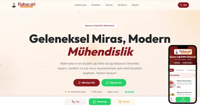 Babacan Çiğ Köfte – Dijital Marka Dönüşümü ve Online Sipariş Ekosistemi